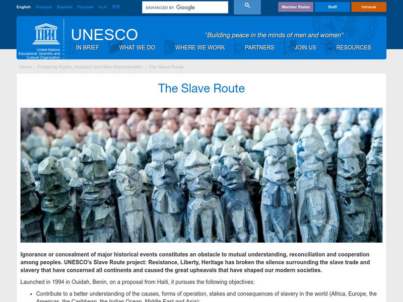 Unesco: The Slave Route Website Unesco: The Slave Route Website