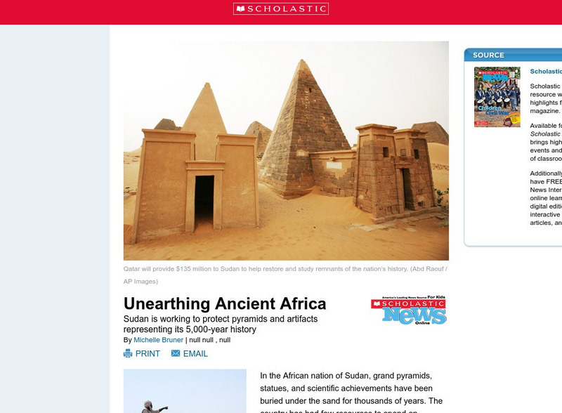 Scholastic News: Week of 4 15 13: Unearthing Ancient Africa Article Scholastic News: Week of 4 15 13: Unearthing Ancient Africa Article