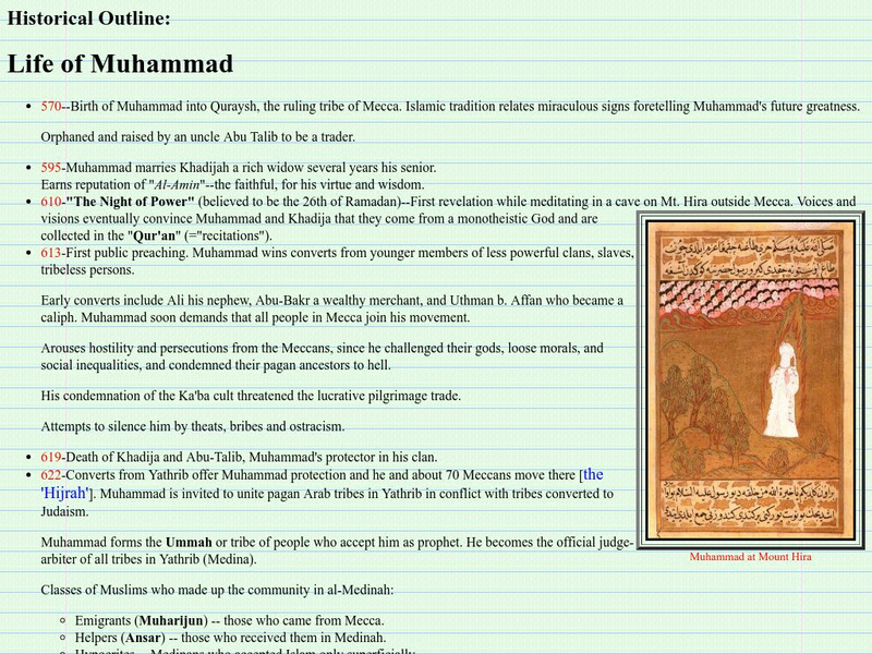 University of Calgary: Life of Muhammad Website University of Calgary: Life of Muhammad Website