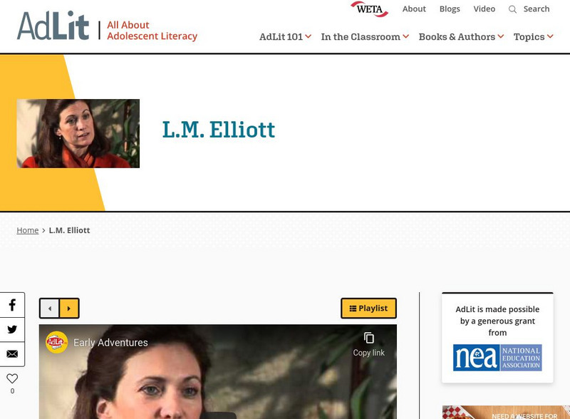 Ad lit.org: A Video Interview With l.m. Elliott Audio Ad lit.org: A Video Interview With l.m. Elliott Audio