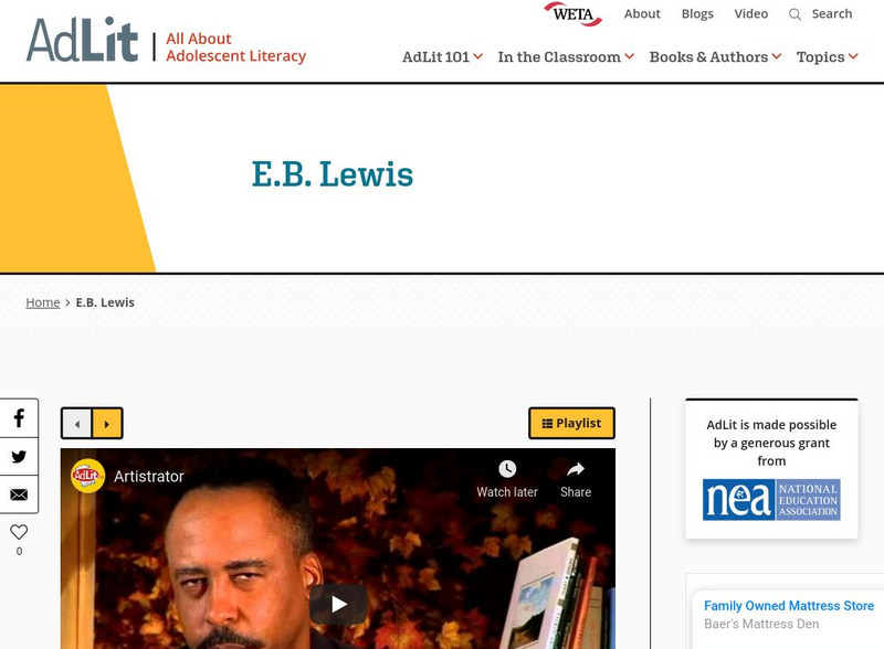 Ad lit.org: A Video Interview With e.b. Lewis Audio Ad lit.org: A Video Interview With e.b. Lewis Audio