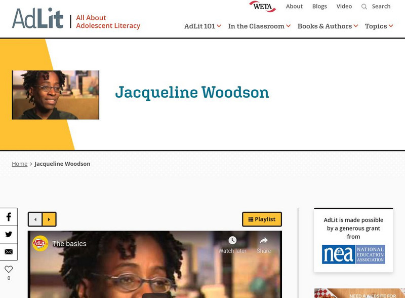 Ad lit.org: A Video Interview With Jacqueline Woodson Audio Ad lit.org: A Video Interview With Jacqueline Woodson Audio
