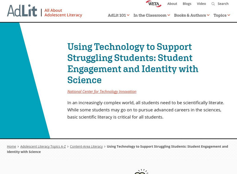 Ad lit.org: Using Technology to Support Struggling Students Professional Doc Ad lit.org: Using Technology to Support Struggling Students Professional Doc