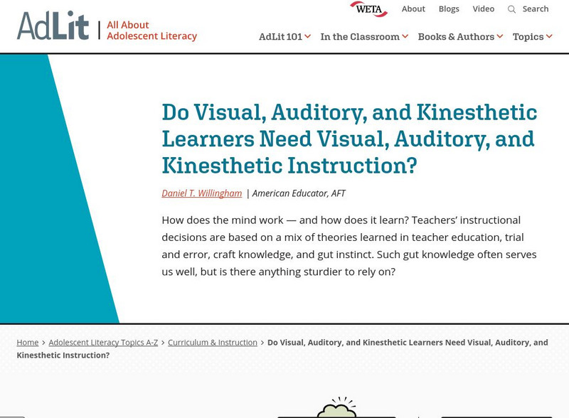 Ad lit.org: Do Learner Types Need in Style Instruction? Professional Doc Ad lit.org: Do Learner Types Need in Style Instruction? Professional Doc