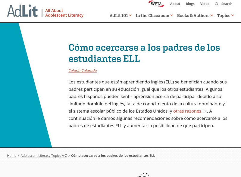 Ad lit.org: Como Acercarse a Los Padres De Los Estudiantes Ell Professional Doc Ad lit.org: Como Acercarse a Los Padres De Los Estudiantes Ell Professional Doc