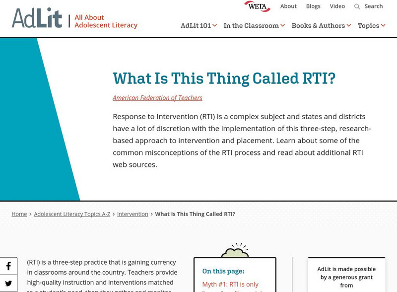 Ad lit.org: What Is This Thing Called Rti? Professional Doc Ad lit.org: What Is This Thing Called Rti? Professional Doc