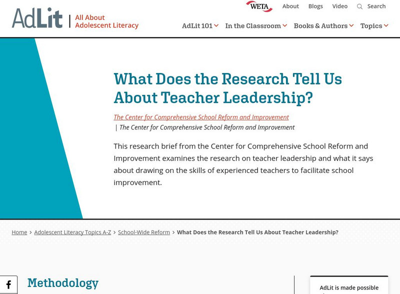 Ad lit.org: What Does the Research Tell Us About Teacher Leadership? Professional Doc Ad lit.org: What Does the Research Tell Us About Teacher Leadership? Professional Doc
