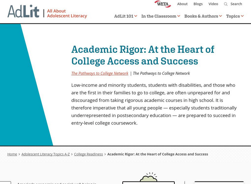 Ad lit.org: Academic Rigor: At the Heart of College Access and Success Professional Doc Ad lit.org: Academic Rigor: At the Heart of College Access and Success Professional Doc