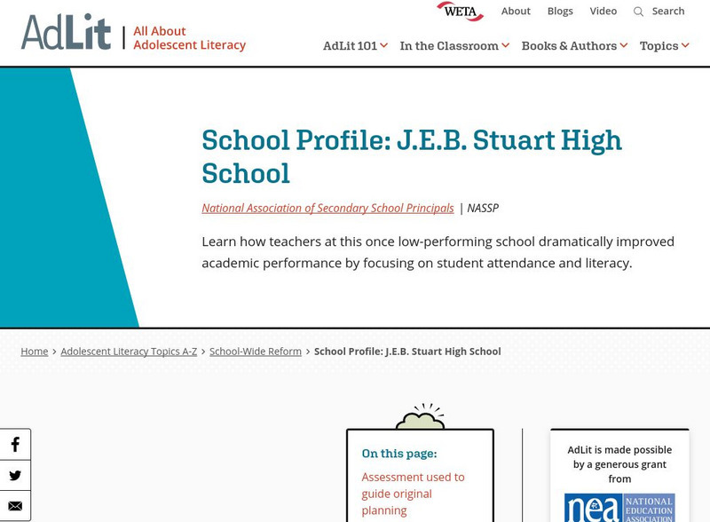 Ad lit.org: School Profile: j.e.b. Stuart High School Professional Doc Ad lit.org: School Profile: j.e.b. Stuart High School Professional Doc