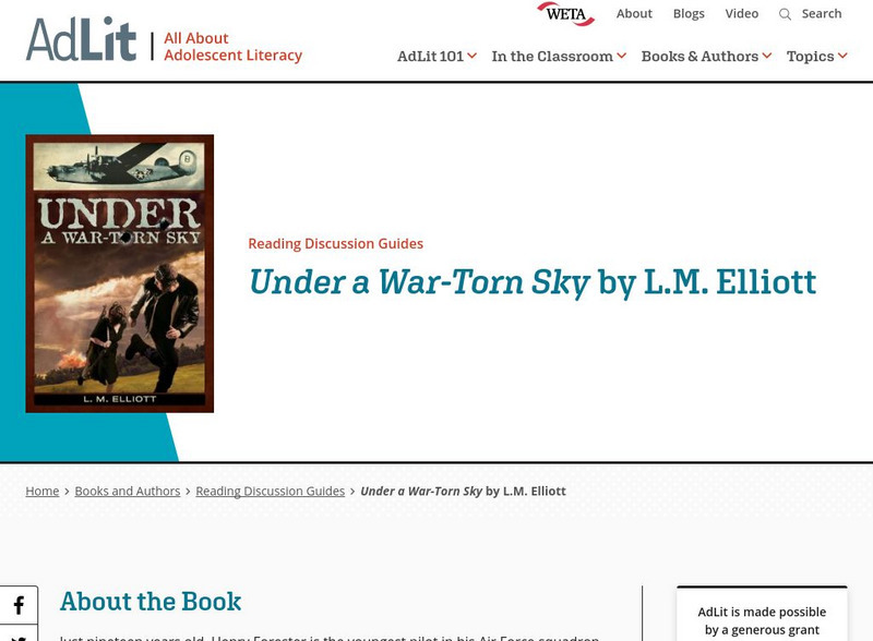 Ad lit.org: Reading Discussion Guide: Under a War Torn Sky by l.m. Elliott Professional Doc Ad lit.org: Reading Discussion Guide: Under a War Torn Sky by l.m. Elliott Professional Doc