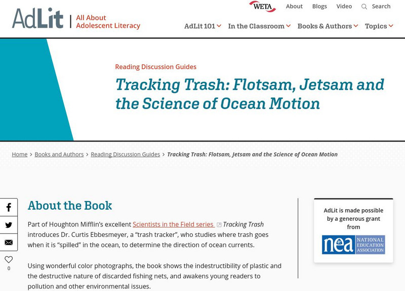 Ad lit.org: Guide: Tracking Trash: Flotsam, Jetsam and the Science of Ocean Motion Professional Doc Ad lit.org: Guide: Tracking Trash: Flotsam, Jetsam and the Science of Ocean Motion Professional Doc