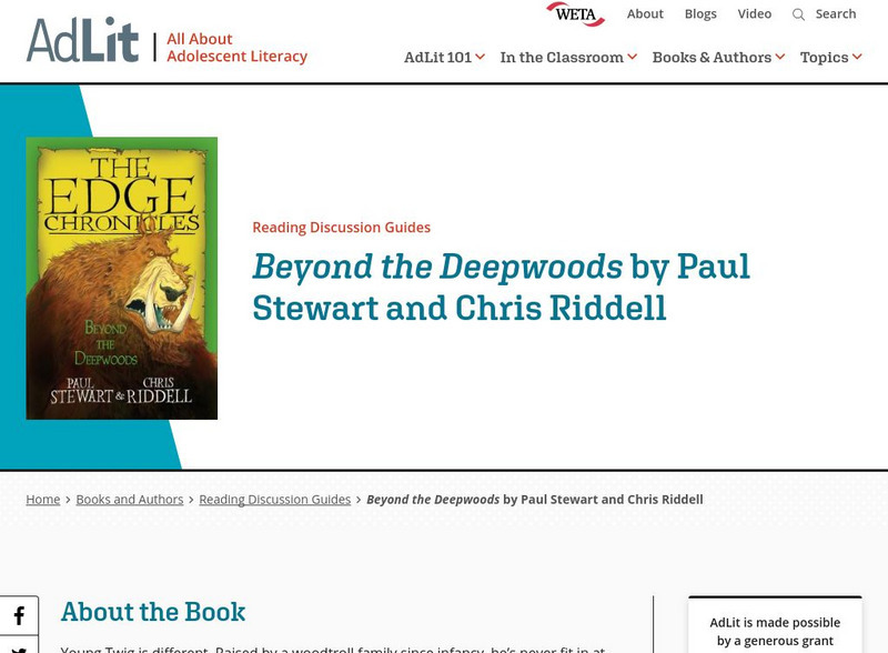 Ad lit.org: Reading Discussion Guide: Beyond the Deepwoods Professional Doc Ad lit.org: Reading Discussion Guide: Beyond the Deepwoods Professional Doc