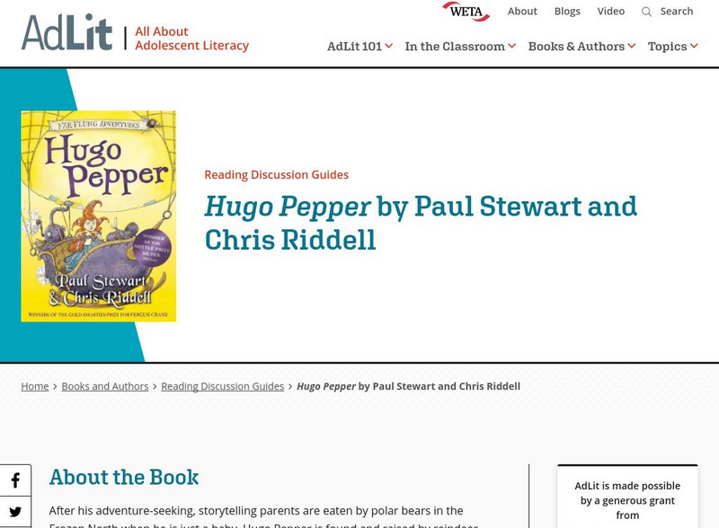 Ad lit.org: Reading Discussion Guide: Hugo Pepper Professional Doc Ad lit.org: Reading Discussion Guide: Hugo Pepper Professional Doc