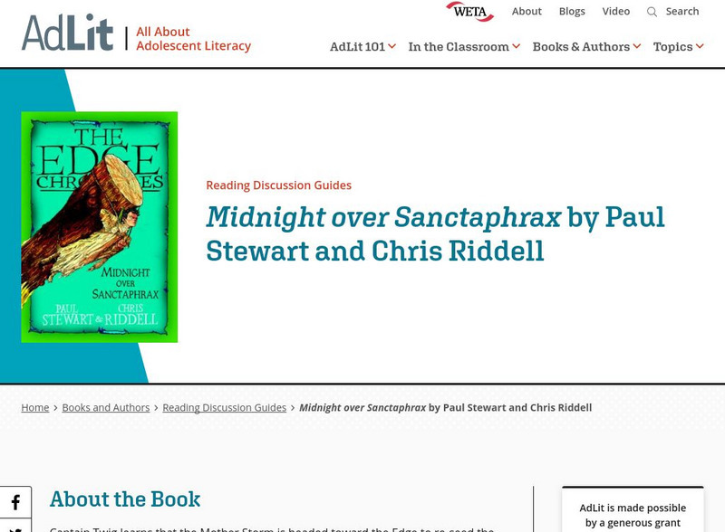Ad lit.org: Reading Discussion Guide: Midnight Over Sanctaphrax Professional Doc Ad lit.org: Reading Discussion Guide: Midnight Over Sanctaphrax Professional Doc