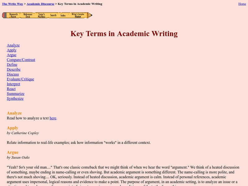 Key Terms in Academic Writing: Key Terms in Academic Writing Website Key Terms in Academic Writing: Key Terms in Academic Writing Website