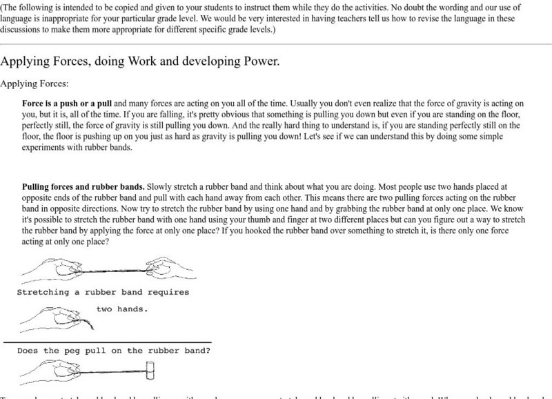 University of California Los Angeles: Force, Work and Power Activity