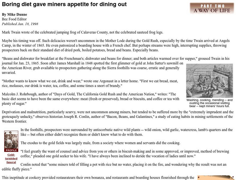 Gold Rush: Boring Diet Gave Miners Appetite for Dining Handout Gold Rush: Boring Diet Gave Miners Appetite for Dining Handout