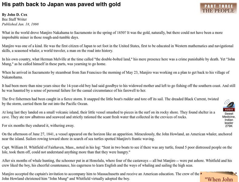 Gold Rush: His Path Back to Japan Was Paved With Gold Handout Gold Rush: His Path Back to Japan Was Paved With Gold Handout