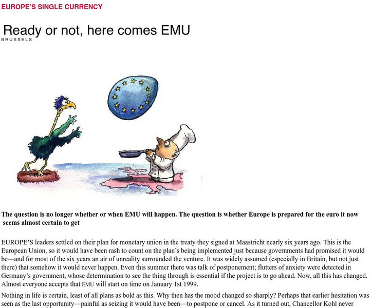 Nyu Stern: Europe's Single Currency Ready or Not Article Nyu Stern: Europe's Single Currency Ready or Not Article