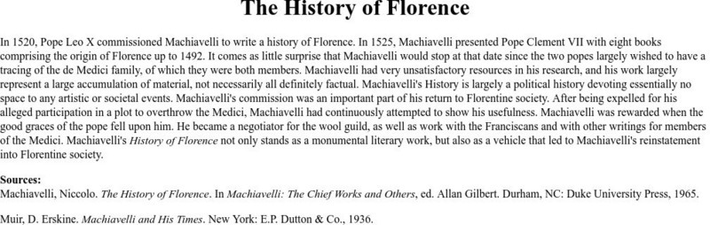 Galileo Project: The History of Florence Website Galileo Project: The History of Florence Website
