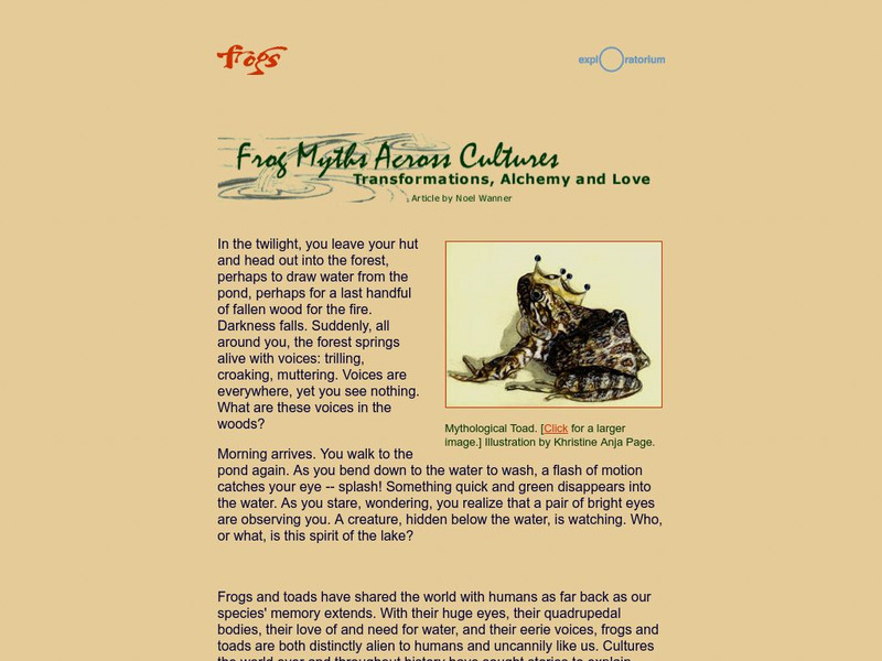 Exploratorium: Frog Myths Across Cultures Activity Exploratorium: Frog Myths Across Cultures Activity