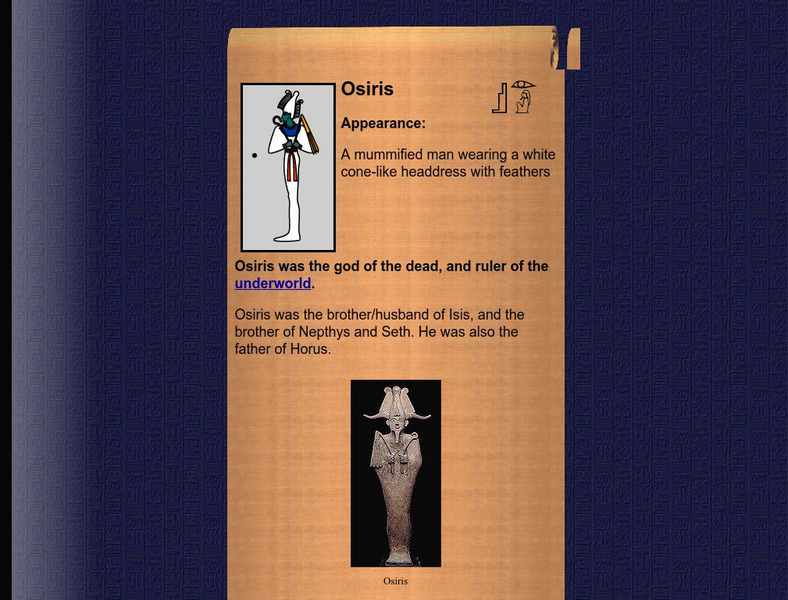 Ancient Egypt: Osiris Handout Ancient Egypt: Osiris Handout