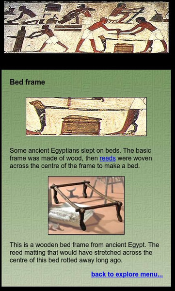 Ancient Egypt: Bed Frame Handout Ancient Egypt: Bed Frame Handout