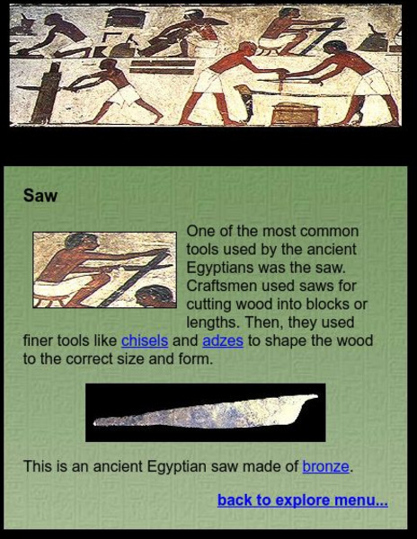 Ancient Egypt: Saw Graphic Ancient Egypt: Saw Graphic