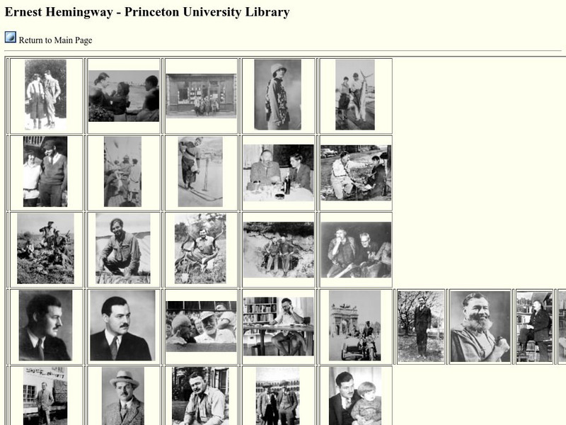 Princeton University Library: Ernest Hemingway Graphic Princeton University Library: Ernest Hemingway Graphic