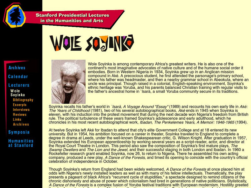 Stanford University/wole Soyinka Activity Stanford University/wole Soyinka Activity