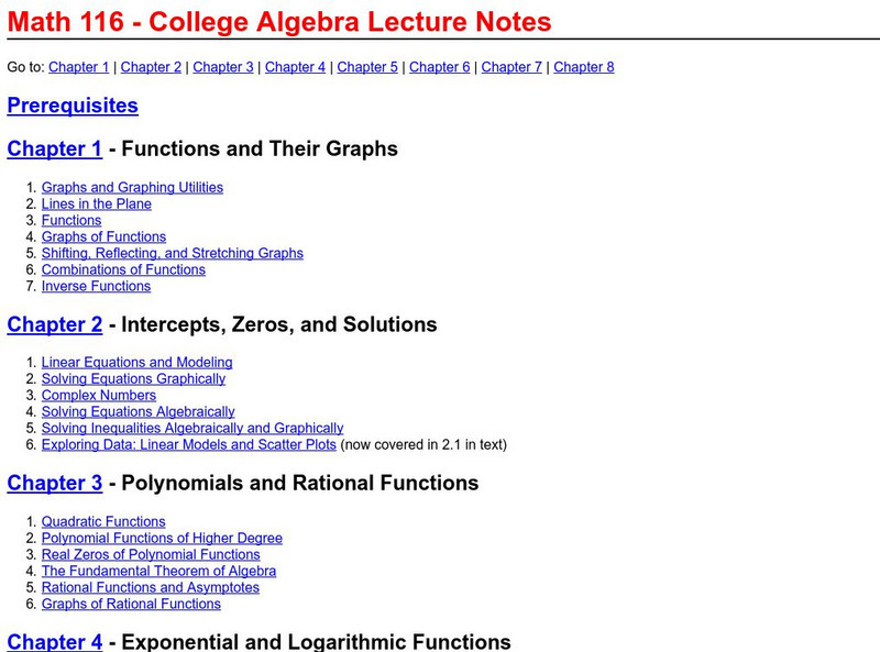 Richland Community College: Algebra Lecture Notes Activity Richland Community College: Algebra Lecture Notes Activity