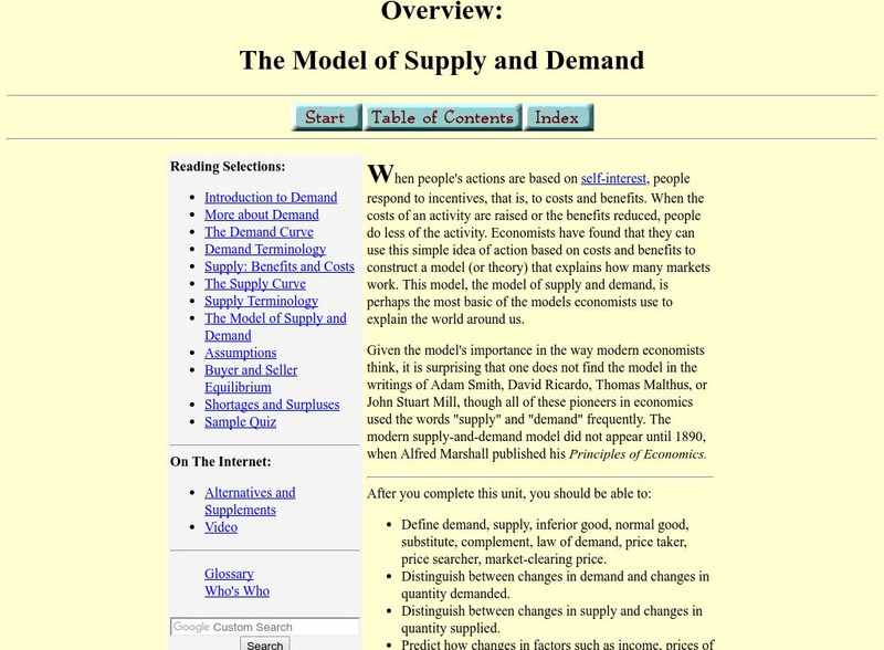 Cyber Economics: Supply and Demand Overview Website Cyber Economics: Supply and Demand Overview Website