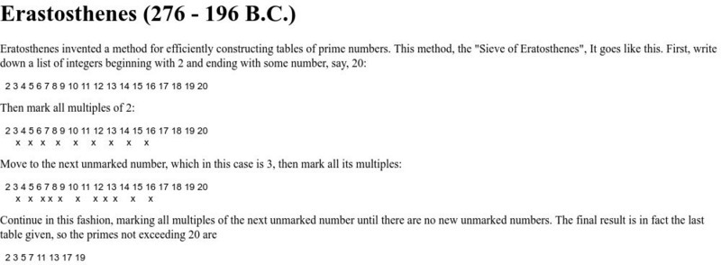 University of Utah: The Sieve of Eratosthenes Graphic University of Utah: The Sieve of Eratosthenes Graphic