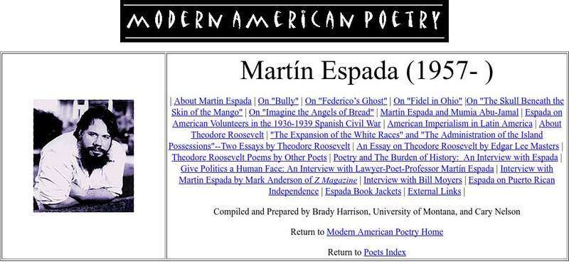 University of Illinois: Martin Espada Links Website University of Illinois: Martin Espada Links Website