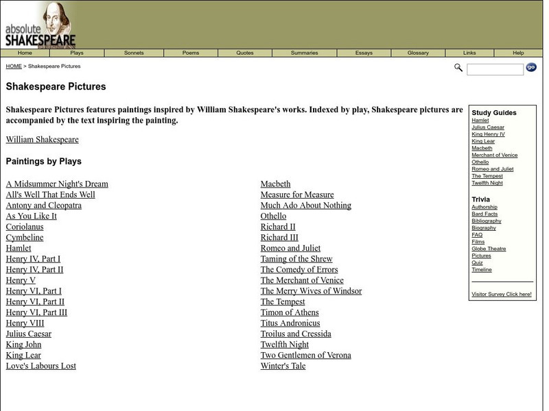 Absolute Shakespeare: Shakespeare Pictures Graphic