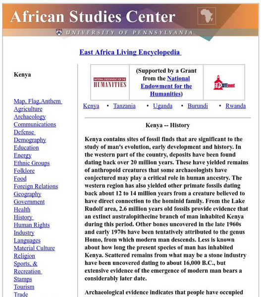 University of Pennsylvania: History of Kenya Website University of Pennsylvania: History of Kenya Website