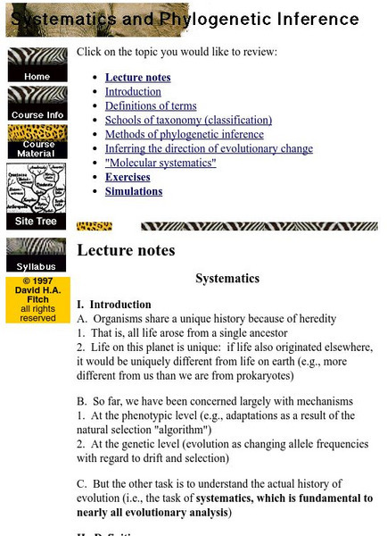 Classification Handout Classification Handout