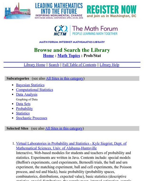 The Math Forum: Internet Mathematics Library Website The Math Forum: Internet Mathematics Library Website