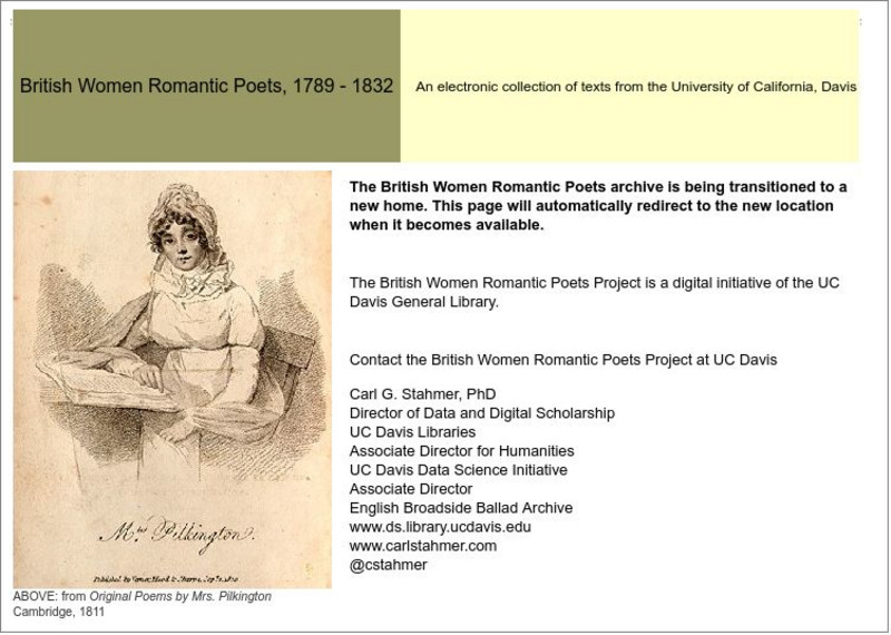 University of California: British Women Romantic Poets Website University of California: British Women Romantic Poets Website