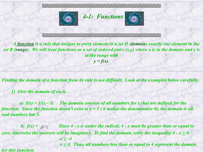 Ojk's Precalculus Study Page: Functions Graphic Ojk's Precalculus Study Page: Functions Graphic