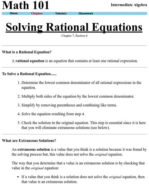 Washington State University: Extraneous Solutions Activity Washington State University: Extraneous Solutions Activity