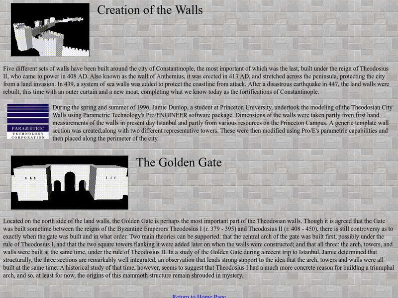 The Walls of Constantinople Handout The Walls of Constantinople Handout