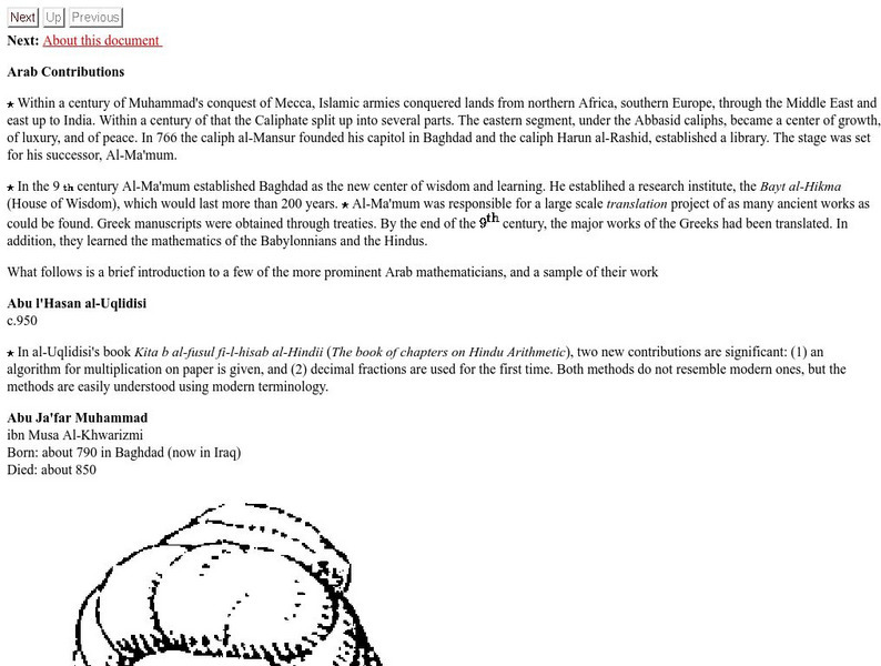 Arab Contributions Handout Arab Contributions Handout