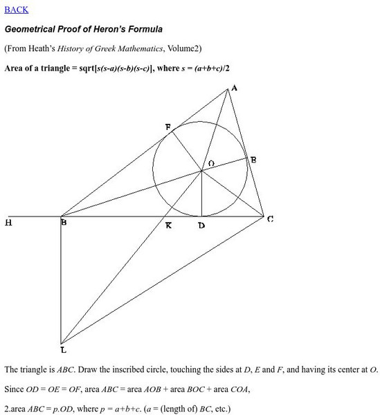 Geometrical Proof of Heron?s Formula Activity