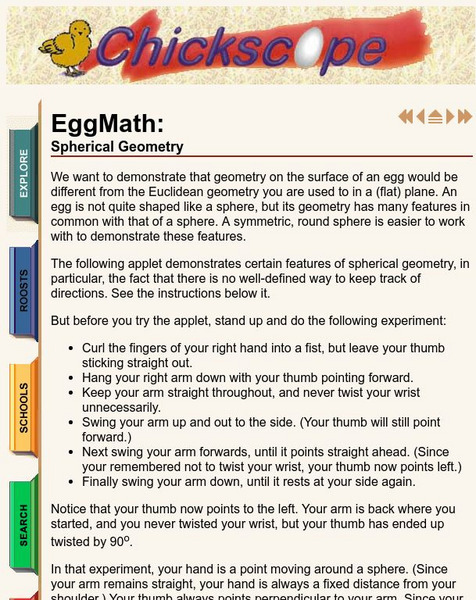 University of Illinois Urbana Champaign: Egg Math: Spherical Geometry Activity University of Illinois Urbana Champaign: Egg Math: Spherical Geometry Activity