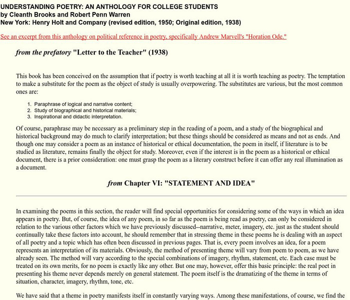 University of Pennsylvania: Understanding Poetry Website University of Pennsylvania: Understanding Poetry Website