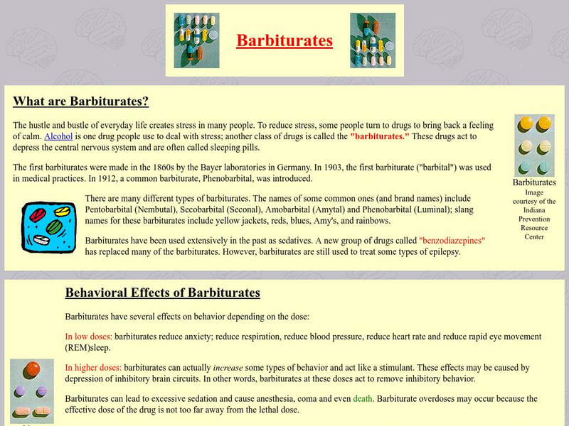 University of Washington: Barbiturates Handout University of Washington: Barbiturates Handout