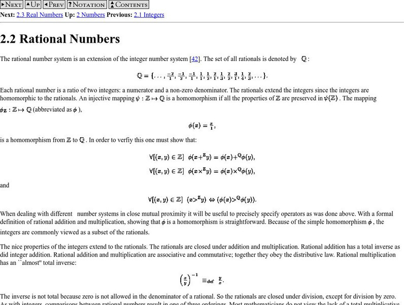 University of Toronto: Rational Numbers Handout University of Toronto: Rational Numbers Handout