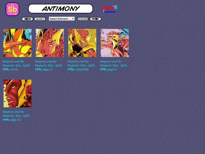 Chem Comics: Antimony Interactive Chem Comics: Antimony Interactive