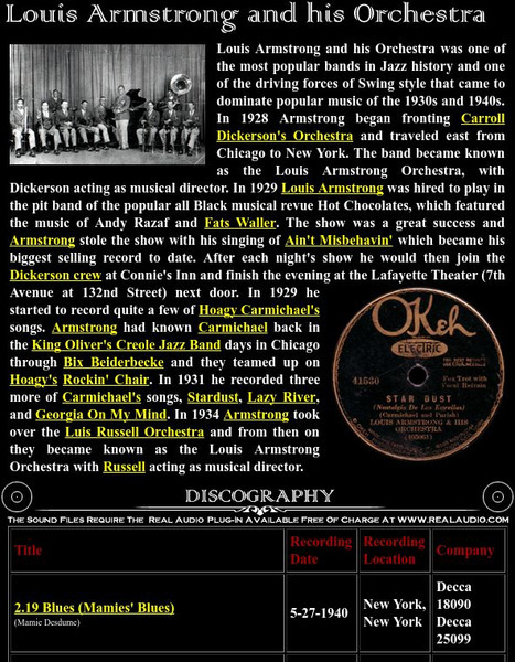 Red Hot Jazz: Louis Armstrong Orchestra Article Red Hot Jazz: Louis Armstrong Orchestra Article